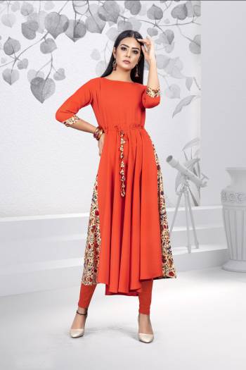 For Your Casuals Or Semi-Casuals, Grab This Readymade Kurti Fabricated on Rayon. Its Fabric Is Light In Weight And Easy To Carry All Day Long. 