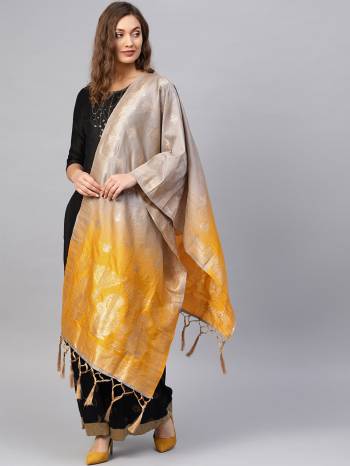 For A Proper Traditional Look, Pair Up Your Simple Attire With This Trendy Banarasi Art Silk Fabricated Dupatta. It Is Beautified With Weave All Over. Also It Is Light In Weight And Easy To Carry All Day Long