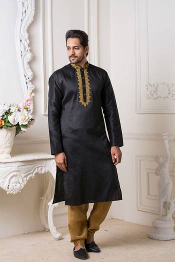 Grab This Amazing Pair Of Kurta And Chudidar For Men Fabricated On Art Silk.?This Kurta Is Suitable For Festive Wear Or Any Wedding Functions. It Is Light In Weight and Can Be Paired With Any Kind Of Bottom Like Chudidar, Pyjama Or Even Denims. Its Fabric Is Soft Towards Skin And Avialable In All Sizes. Buy Now.