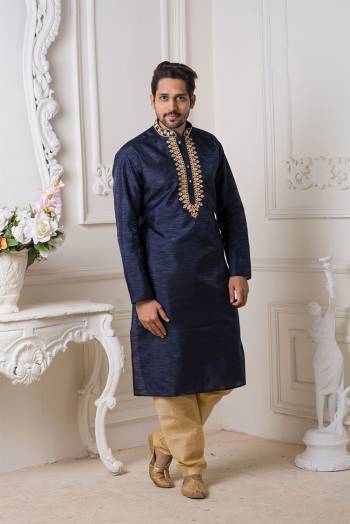 Grab This Amazing Pair Of Kurta And Chudidar For Men Fabricated On Art Silk.?This Kurta Is Suitable For Festive Wear Or Any Wedding Functions. It Is Light In Weight and Can Be Paired With Any Kind Of Bottom Like Chudidar, Pyjama Or Even Denims. Its Fabric Is Soft Towards Skin And Avialable In All Sizes. Buy Now.