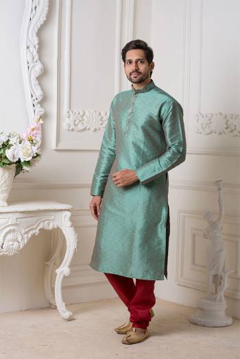 Grab This Amazing Pair Of Kurta And Chudidar For Men Fabricated On Art Silk.?This Kurta Is Suitable For Festive Wear Or Any Wedding Functions. It Is Light In Weight and Can Be Paired With Any Kind Of Bottom Like Chudidar, Pyjama Or Even Denims. Its Fabric Is Soft Towards Skin And Avialable In All Sizes. Buy Now.