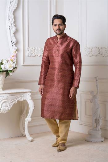 Grab This Amazing Pair Of Kurta And Chudidar For Men Fabricated On Art Silk.?This Kurta Is Suitable For Festive Wear Or Any Wedding Functions. It Is Light In Weight and Can Be Paired With Any Kind Of Bottom Like Chudidar, Pyjama Or Even Denims. Its Fabric Is Soft Towards Skin And Avialable In All Sizes. Buy Now.