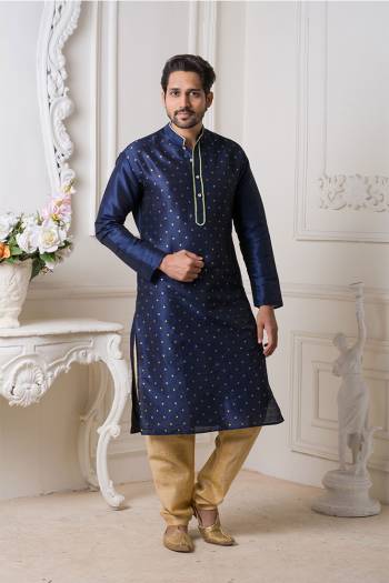 Grab This Amazing Pair Of Kurta And Chudidar For Men Fabricated On Art Silk.?This Kurta Is Suitable For Festive Wear Or Any Wedding Functions. It Is Light In Weight and Can Be Paired With Any Kind Of Bottom Like Chudidar, Pyjama Or Even Denims. Its Fabric Is Soft Towards Skin And Avialable In All Sizes. Buy Now.