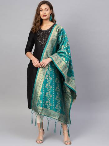 Enhance Your Look of gown and lehenga choli Or A Simple Kurti With Latest Trends Of Banarasi Dupatta Beautified With Attractive Weave All Over. You Can Pair This Up With Any Kind Of Ethnic Attire And In Same Or Contrasting Colored Attire