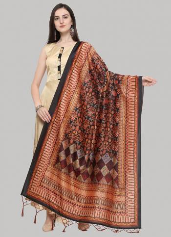 Grab This Classy Tassel Dupatta made from Assam silk has Beautified With decorative work like Digital Printed ,which makes it a smart pick for all occasions. You can wear this Dupatta in different styles Pairing Up With Different Kind Of Attires.