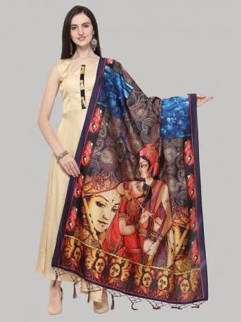 Grab This Classy Tassel Dupatta made from Assam silk has Beautified With decorative work like Digital Printed ,which makes it a smart pick for all occasions. You can wear this Dupatta in different styles Pairing Up With Different Kind Of Attires