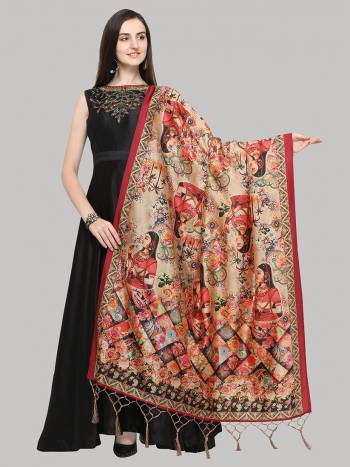 Grab This Classy Tassel Dupatta made from Assam silk has Beautified With decorative work like Digital Printed ,which makes it a smart pick for all occasions. You can wear this Dupatta in different styles Pairing Up With Different Kind Of Attires