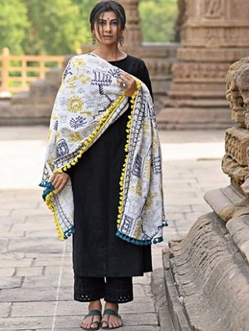 Wrap it as a shawl in winters, Wear it as a dupatta on your plain punjabi kurtas And wear it on your ethnic dresses.  It Is decorated with fancy dazzling laces and cotton tassel laces, hand dyed in different shades. The intricate big motif heavy embroidery tribal designs makes it unique and a complete handicraft product.