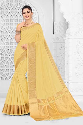 Simple And Elegant Looking Saree Is Here For Your Semi-Casuals Or Festive Wear. This Pretty Saree Is Fabricated On Orgenza Silk Paired With Art Silk Fabricated Blouse. It Is Light In Weight And Easy To Carry All Day Long. 