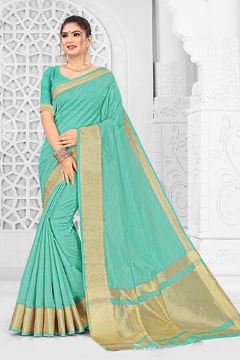 Simple And Elegant Looking Saree Is Here For Your Semi-Casuals Or Festive Wear. This Pretty Saree Is Fabricated On Orgenza Silk Paired With Art Silk Fabricated Blouse. It Is Light In Weight And Easy To Carry All Day Long. 