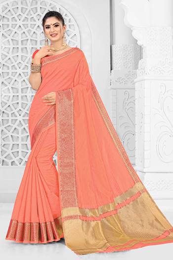 Simple And Elegant Looking Saree Is Here For Your Semi-Casuals Or Festive Wear. This Pretty Saree Is Fabricated On Orgenza Silk Paired With Art Silk Fabricated Blouse. It Is Light In Weight And Easy To Carry All Day Long. 