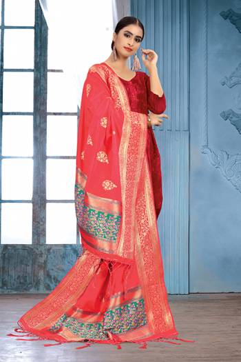 Enhance Your Look of gown and lehenga choli Or A Simple Kurti With Latest Trends Of Banarasi Dupatta Beautified With Attractive Weave All Over. You Can Pair This Up With Any Kind Of Ethnic Attire And In Same Or Contrasting Colored Attire