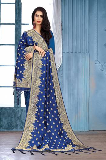 Enhance Your Look of gown and lehenga choli Or A Simple Kurti With Latest Trends Of Banarasi Dupatta Beautified With Attractive Weave All Over. You Can Pair This Up With Any Kind Of Ethnic Attire And In Same Or Contrasting Colored Attire