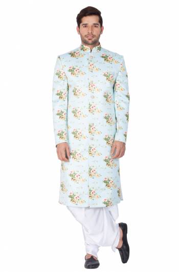 This Festive And Wedding Season Adorn A Proper Traditional Look Wearing?This Designer Readymade Sherwani With Bottom Which Is Cotton Silk Based. Its Fabric Has Rich Feel And Light In Weight, Also It Is Available In All Sizes. Choose As Per Your Desired Fit And Comfort. Buy Now.