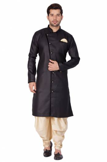 This Festive And Wedding Season Adorn A Proper Traditional Look Wearing?This Designer Readymade Sherwani With Bottom Which Is Cotton Silk Based. Its Fabric Has Rich Feel And Light In Weight, Also It Is Available In All Sizes. Choose As Per Your Desired Fit And Comfort. Buy Now.