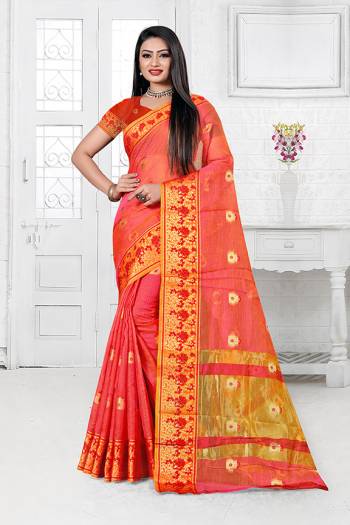 Celebrate This Festive Season Wearing This Designer Silk Based Saree In Old Rose Pink Color. This Saree Is Fabricated On Cotton Silk Paired with Art Silk Fabricated Blouse Beautified With Weave. It Is Light Weight, Durable And Easy To Carry All Day Long. Buy Now