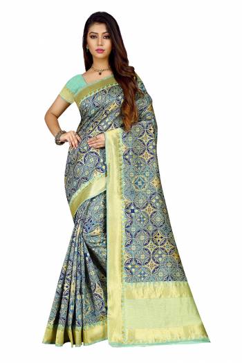 Celebrate This Festive Season With Beauty And Comfort Wearing This Designer Silk Based Saree. This Saree And Blouse Are Fabricated on Banarasi Art Silk Beautified With Weave. Its Rich Fabric Is Durable , Light Weight And Easy To Carry All Day Long. 