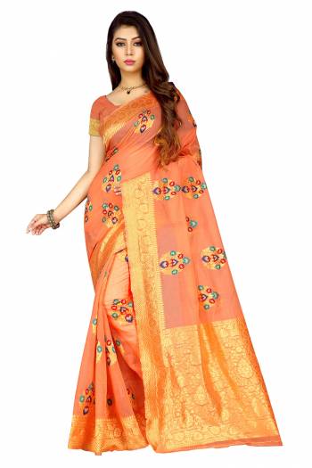 Celebrate This Festive Season With Beauty And Comfort Wearing This Designer Silk Based Saree. This Saree And Blouse Are Fabricated on Banarasi Art Silk Beautified With Weave. Its Rich Fabric Is Durable , Light Weight And Easy To Carry All Day Long. 