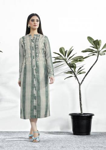 Simple And Elegant Looking Designer Readymade Kurti Is Here In Grey Color Fabricated On Muslin. It Is Beautified With Digital Print And Resham Embroidery. Its Soft Fabric Ensures Superb Comfort All Day Long. Also It Is Available In All Regular Sizes. Buy Now.