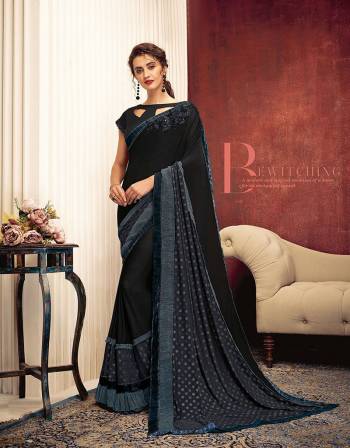 Look bewitching in this modern and magical rendition of the convetional saree. Add deep red hue to your lips and opt for smokey eyes for an enchanting appeal. 