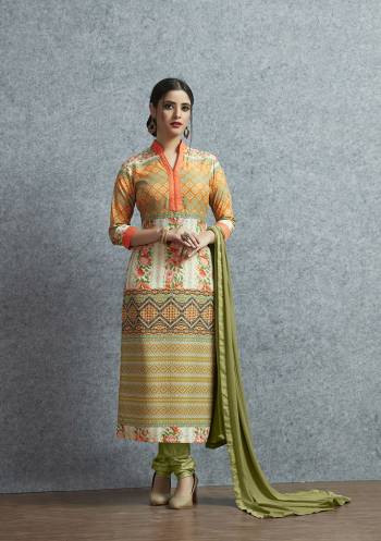 If Those Readymade Suit Does Nor Lend You The Desired Comfort Than Grab This Printed Dress Material And Get This Stitched As Per Your Desired Fit And Comfort. Its Top Is Muslin Cotton Based Paired With Santoon Bottom And Chiffon Fabricated Dupatta. 