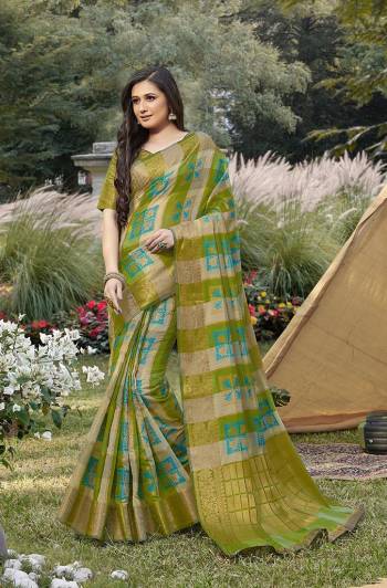 Classy Saree look pretty like never before.Wearing this Olive Green Color Saree which made from Handloom Silk With Olive Green Color Handloom Silk blouse, Saree has also decorative work like Heavy Zari Work With Woven.This beautiful Saree features a classy Zari Work Work all over,which makes it a smart pick for all occasions And You can wear this Saree in different styles. Buy Now.