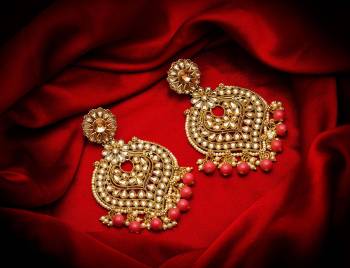 Grab This Lovely Pair Of Earrings To Pair With Your Traditional Wear And Mainly Lehenga. This Pretty Pair Can Be Paired With Same Or Contrasting Colored Ethnic Attire. Buy Now.