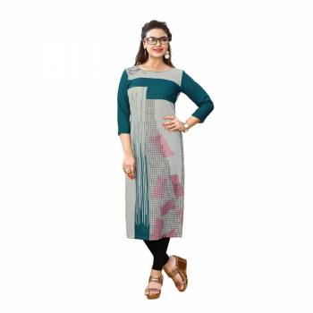 Add Some Casuals With This Readymade Printed Kurti. This Pretty Kurti Is Fabricated on Crepe And Available In All Regular Sizes. Its Fabric Is Soft Towards Skin And Esnures Superb Comfort All Day Long. 