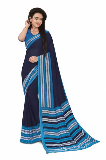 Here Is Very Pretty Printed Saree Fabricated On Georgette Paired With Running Blouse, This Pretty Formal Printed Saree Is Best Suitable For Your Work Place As It Is Light Weight And Esnures Superb Comfort All Day Long. Also It Can Be Used As Uniform At Different Places Like Airports, Hospitals And Hotels. Buy Now