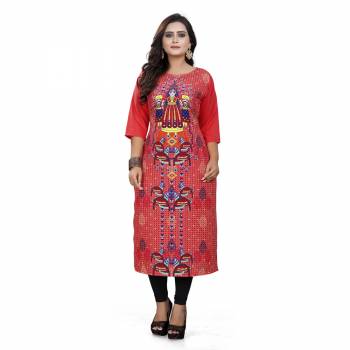 Add Some Casuals With This Readymade Printed Kurti. This Pretty Kurti Is Fabricated on Crepe And Available In All Regular Sizes. Its Fabric Is Soft Towards Skin And Esnures Superb Comfort All Day Long. 