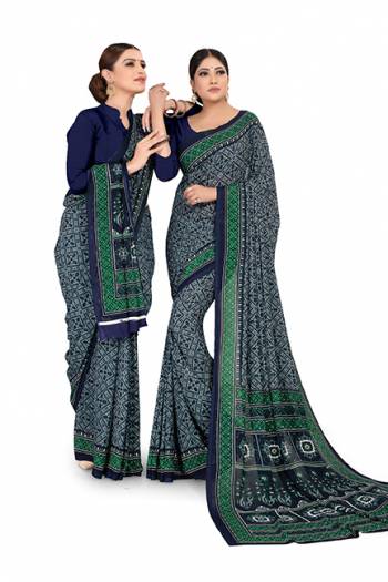 Here Is Very Pretty Printed Saree Fabricated On Georgette Paired?With Running Blouse, This Pretty Formal Printed Saree Is Best Suitable For Your Work Place As It Is Light Weight And Esnures Superb Comfort All Day Long. Also It Can Be Used As Uniform At Different Places Like Airports, Hospitals And Hotels. Buy Now