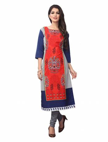 Add Some Casuals With This Readymade Printed Kurti. This Pretty Kurti Is Fabricated on Crepe And Available In All Regular Sizes. Its Fabric Is Soft Towards Skin And Esnures Superb Comfort All Day Long.