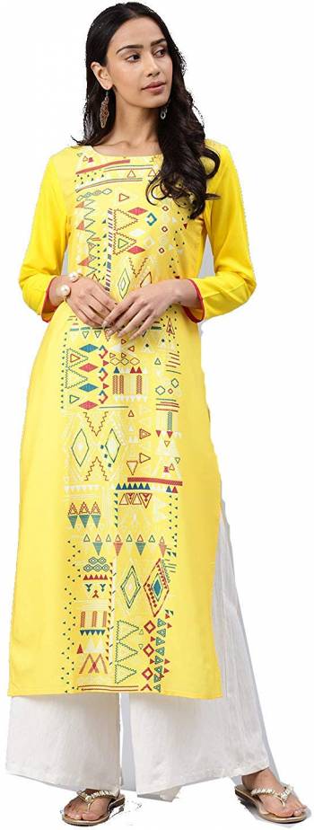 Add Some Casuals With This Readymade Printed Kurti. This Pretty Kurti Is Fabricated on Crepe And Available In All Regular Sizes. Its Fabric Is Soft Towards Skin And Esnures Superb Comfort All Day Long.