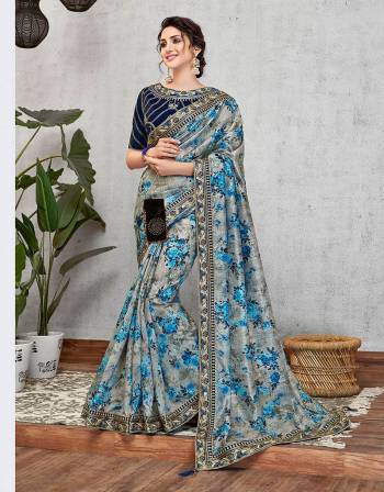 Summarizing summers in all the glory - florals, vivid colors and freshes taste, this saree exudes timelessness while having a very modern outlook. 