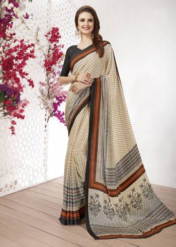 For Your Casuals Or Semi-Casuals, Grab This Light Weight Printed Saree Fabricated On Crepe. Its Fabric IS Soft Towards Skin And Ensures Superb Comfort All Day Long. Buy Now