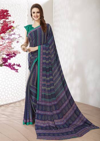 For Your Casuals Or Semi-Casuals, Grab This Light Weight Printed Saree Fabricated On Crepe. Its Fabric IS Soft Towards Skin And Ensures Superb Comfort All Day Long. Buy Now