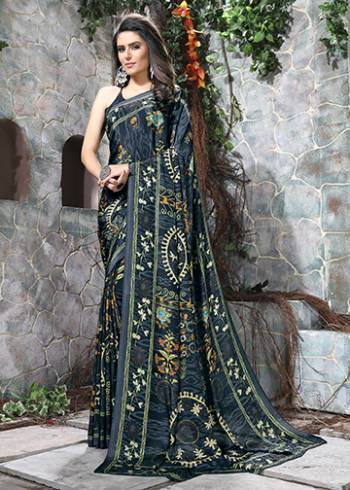 For Your Casuals Or Semi-Casuals, Grab This Light Weight Printed Saree Fabricated On Crepe. Its Fabric IS Soft Towards Skin And Ensures Superb Comfort All Day Long. Buy Now