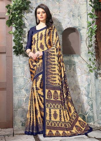 For Your Casuals Or Semi-Casuals, Grab This Light Weight Printed Saree Fabricated On Crepe. Its Fabric IS Soft Towards Skin And Ensures Superb Comfort All Day Long. Buy Now