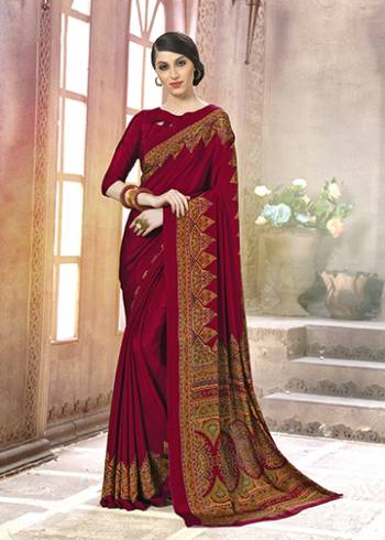 For Your Casuals Or Semi-Casuals, Grab This Light Weight Printed?Saree Fabricated On Crepe. Its Fabric IS Soft Towards Skin And Ensures Superb Comfort All Day Long. Buy Now