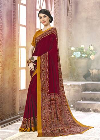 For Your Casuals Or Semi-Casuals, Grab This Light Weight Printed?Saree Fabricated On Crepe. Its Fabric IS Soft Towards Skin And Ensures Superb Comfort All Day Long. Buy Now