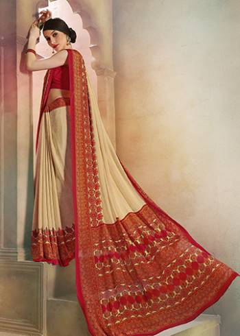 Add Some Casuals With This Pretty Saree Fabricated On Crepe. This?Saree And Blouse are Beautified With prints And It Is Light Weight And Easy To Carry All Day Long