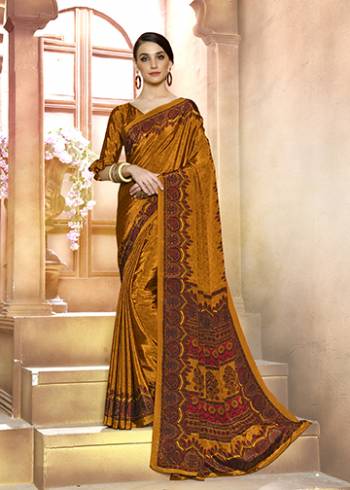 For Your Casuals Or Semi-Casuals, Grab This Light Weight Printed?Saree Fabricated On Crepe. Its Fabric IS Soft Towards Skin And Ensures Superb Comfort All Day Long. Buy Now