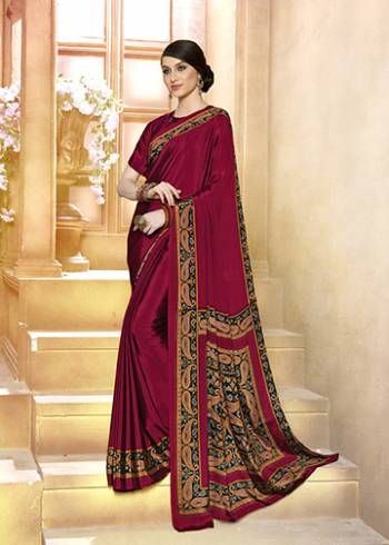 For Your Casuals Or Semi-Casuals, Grab This Light Weight Printed?Saree Fabricated On Crepe. Its Fabric IS Soft Towards Skin And Ensures Superb Comfort All Day Long. Buy Now