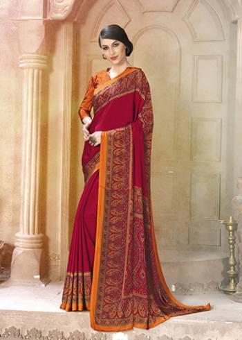 For Your Casuals Or Semi-Casuals, Grab This Light Weight Printed?Saree Fabricated On Crepe. Its Fabric IS Soft Towards Skin And Ensures Superb Comfort All Day Long. Buy Now