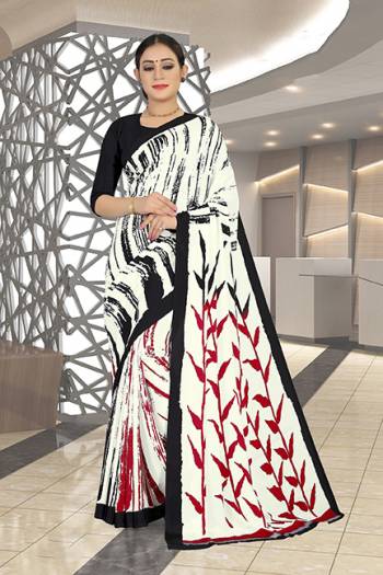 For Your Casuals Or Semi-Casuals, Grab This Light Weight Printed Saree Fabricated On Crepe. Its Fabric IS Soft Towards Skin And Ensures Superb Comfort All Day Long. Buy Now