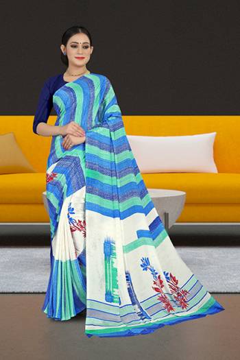 For Your Casuals Or Semi-Casuals, Grab This Light Weight Printed Saree Fabricated On Crepe. Its Fabric IS Soft Towards Skin And Ensures Superb Comfort All Day Long. Buy Now