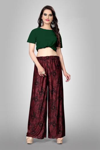 For Your Casual Wear, Get This Super Comfy Readymade Plazzo Fabricated On Imported Lycra Beautified With Smoke Prints. You Can Pair This Up With A Plain Kurti, Top Or Crop Top. Buy Now.