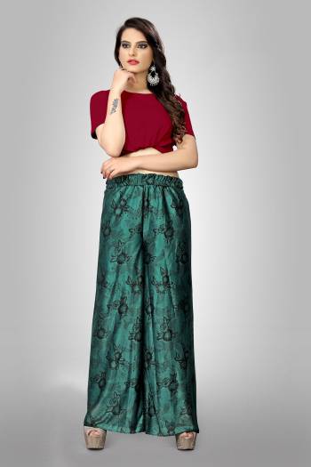 For Your Casual Wear, Get This Super Comfy Readymade Plazzo Fabricated On Imported Lycra Beautified With Smoke Prints. You Can Pair This Up With A Plain Kurti, Top Or Crop Top. Buy Now.