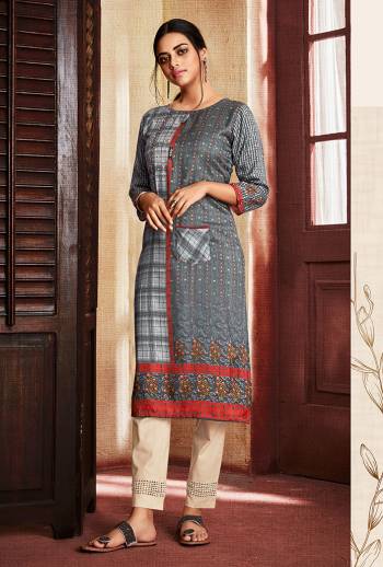 For Your Casual Or Semi-Casual Wear, Grab This Readymade Straight Kurti Fabricated On Soft Silk. This Pretty Kurti Is Beautified With Digital Prints All over. It Is Light Weight And Easy To carry All Day Long. 