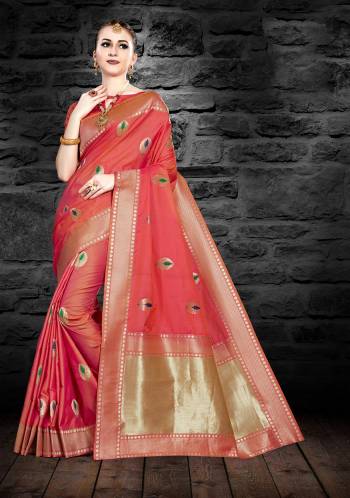 Celebrate This Festive Season Wearing This Designer Saree In Orange Color Paired With Orange Colored Blouse. This Saree And Blouse Are Fabricated On Art Silk Which Also Gives A Rich Look To Your Personality. 